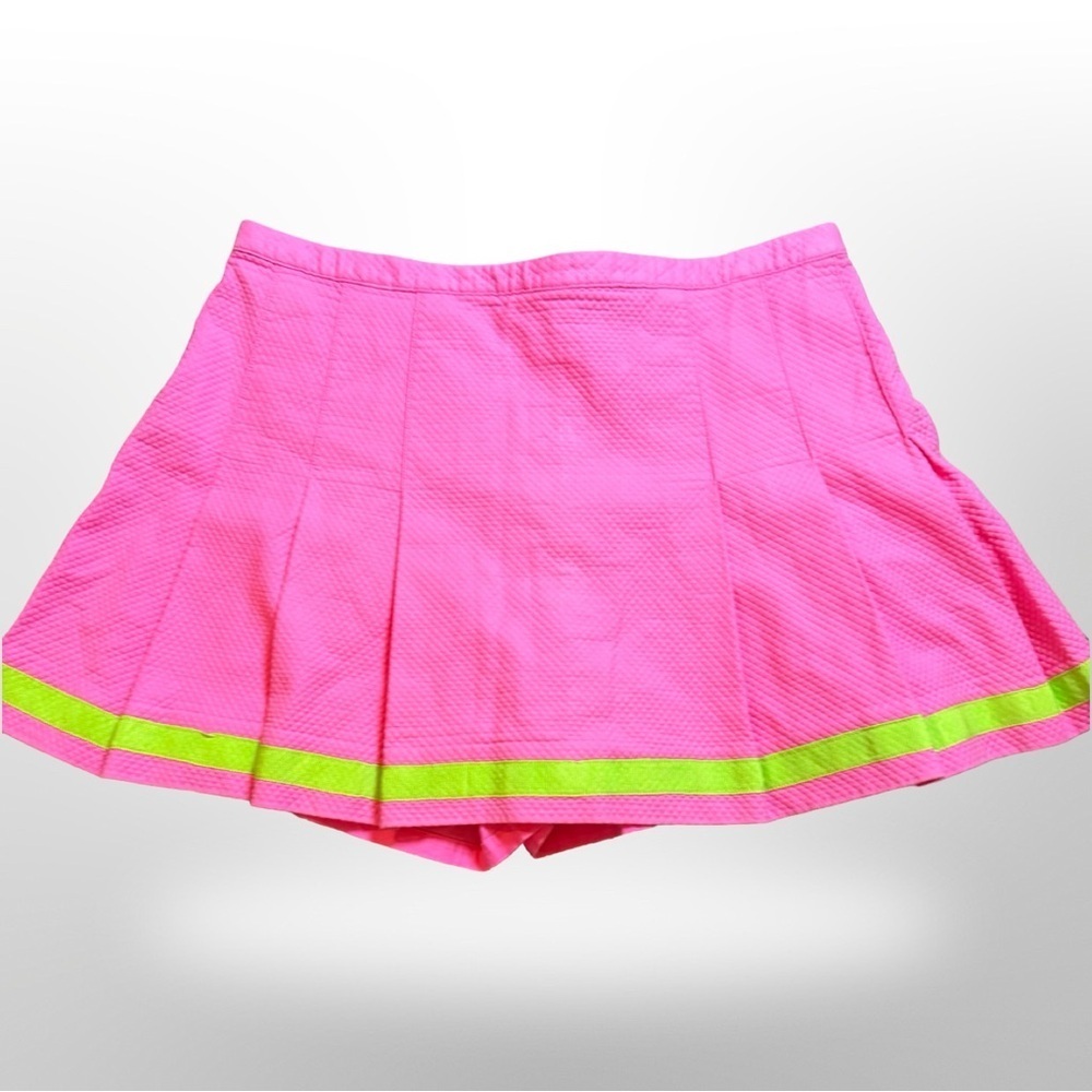 💖 Lilly Pulitzer Preppy Pink Tennis Skort | Lime Green Trim | Size 4 - Picture 1 of 11